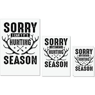                       UDNAG Untearable Waterproof Stickers 155GSM 'Hunter | Sorry' A4 x 1pc, A5 x 1pc & A6 x 2pc                                              