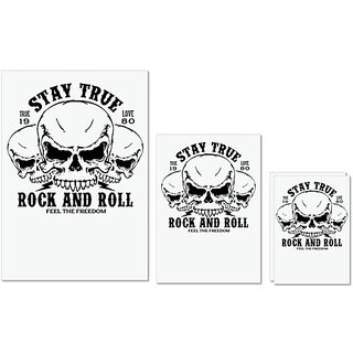                       UDNAG Untearable Waterproof Stickers 155GSM 'Death | Stay true' A4 x 1pc, A5 x 1pc & A6 x 2pc                                              
