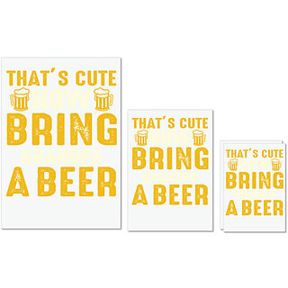 UDNAG Untearable Waterproof Stickers 155GSM 'Beer | hats Cute Now Bring' A4 x 1pc, A5 x 1pc & A6 x 2pc UDNAG Untearable Waterproof Stickers 155GSM 'Beer | hats Cute Now Bring' A4 x 1pc, A5 x 1pc & A6 x 2pc