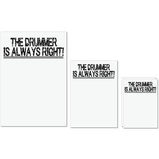 UDNAG Untearable Waterproof Stickers 155GSM 'Drummer | the drummer is always' A4 x 1pc, A5 x 1pc & A6 x 2pc UDNAG Untearable Waterproof Stickers 155GSM 'Drummer | the drummer is always' A4 x 1pc, A5 x 1pc & A6 x 2pc