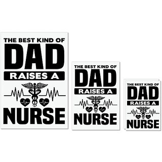                       UDNAG Untearable Waterproof Stickers 155GSM 'Father Nurse | The best kind of' A4 x 1pc, A5 x 1pc & A6 x 2pc                                              