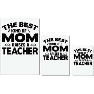                       UDNAG Untearable Waterproof Stickers 155GSM 'Mother Teacher | The best kind' A4 x 1pc, A5 x 1pc & A6 x 2pc                                              