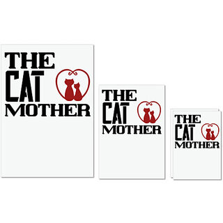 UDNAG Untearable Waterproof Stickers 155GSM 'Cat mother | the cat mother' A4 x 1pc, A5 x 1pc & A6 x 2pc UDNAG Untearable Waterproof Stickers 155GSM 'Cat mother | the cat mother' A4 x 1pc, A5 x 1pc & A6 x 2pc