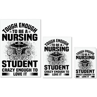 UDNAG Untearable Waterproof Stickers 155GSM 'Nurse | Tough enough' A4 x 1pc, A5 x 1pc & A6 x 2pc UDNAG Untearable Waterproof Stickers 155GSM 'Nurse | Tough enough' A4 x 1pc, A5 x 1pc & A6 x 2pc