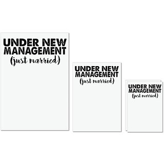                      UDNAG Untearable Waterproof Stickers 155GSM 'Couple | nder new management' A4 x 1pc, A5 x 1pc & A6 x 2pc                                              