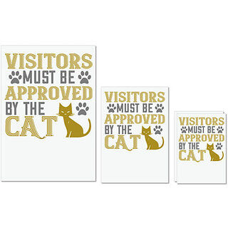 UDNAG Untearable Waterproof Stickers 155GSM 'Cat | visitors must beapprovedby the cat' A4 x 1pc, A5 x 1pc & A6 x 2pc UDNAG Untearable Waterproof Stickers 155GSM 'Cat | visitors must beapprovedby the cat' A4 x 1pc, A5 x 1pc & A6 x 2pc