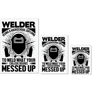 UDNAG Untearable Waterproof Stickers 155GSM 'Welder | Welder using' A4 x 1pc, A5 x 1pc & A6 x 2pc UDNAG Untearable Waterproof Stickers 155GSM 'Welder | Welder using' A4 x 1pc, A5 x 1pc & A6 x 2pc