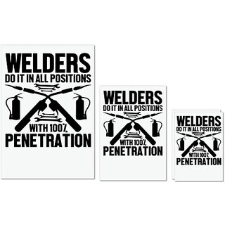 UDNAG Untearable Waterproof Stickers 155GSM 'Welder | Welders do it' A4 x 1pc, A5 x 1pc & A6 x 2pc UDNAG Untearable Waterproof Stickers 155GSM 'Welder | Welders do it' A4 x 1pc, A5 x 1pc & A6 x 2pc