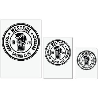 UDNAG Untearable Waterproof Stickers 155GSM 'Boxing | Westside Boxing' A4 x 1pc, A5 x 1pc & A6 x 2pc UDNAG Untearable Waterproof Stickers 155GSM 'Boxing | Westside Boxing' A4 x 1pc, A5 x 1pc & A6 x 2pc