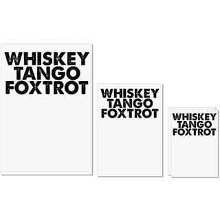                       UDNAG Untearable Waterproof Stickers 155GSM 'Whiskey | whiskey tango' A4 x 1pc, A5 x 1pc & A6 x 2pc                                              