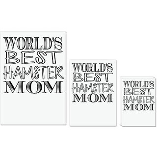                       UDNAG Untearable Waterproof Stickers 155GSM 'Mother | world's best hamster mom' A4 x 1pc, A5 x 1pc & A6 x 2pc                                              