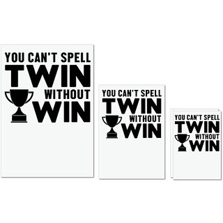                       UDNAG Untearable Waterproof Stickers 155GSM 'Twin | You can't' A4 x 1pc, A5 x 1pc & A6 x 2pc                                              