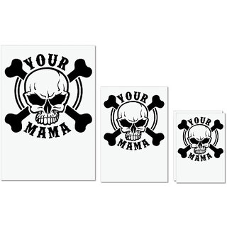 UDNAG Untearable Waterproof Stickers 155GSM 'Death | Your mama' A4 x 1pc, A5 x 1pc & A6 x 2pc UDNAG Untearable Waterproof Stickers 155GSM 'Death | Your mama' A4 x 1pc, A5 x 1pc & A6 x 2pc