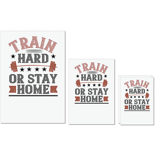 UDNAG Untearable Waterproof Stickers 155GSM 'Gym Work out | train hard or stay home' A4 x 1pc, A5 x 1pc & A6 x 2pc UDNAG Untearable Waterproof Stickers 155GSM 'Gym Work out | train hard or stay home' A4 x 1pc, A5 x 1pc & A6 x 2pc