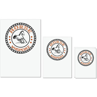                      UDNAG Untearable Waterproof Stickers 155GSM 'Horse | horse whisperee' A4 x 1pc, A5 x 1pc & A6 x 2pc                                              