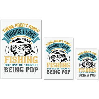                       UDNAG Untearable Waterproof Stickers 155GSM 'Fishing | THERE AREN'T MANY THINGS I LOVE' A4 x 1pc, A5 x 1pc & A6 x 2pc                                              