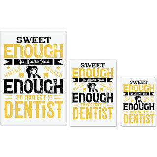 UDNAG Untearable Waterproof Stickers 155GSM 'Dentist | sweet enogh to make you' A4 x 1pc, A5 x 1pc & A6 x 2pc UDNAG Untearable Waterproof Stickers 155GSM 'Dentist | sweet enogh to make you' A4 x 1pc, A5 x 1pc & A6 x 2pc