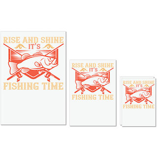UDNAG Untearable Waterproof Stickers 155GSM 'Fishing | Rise and shine, its fishing time' A4 x 1pc, A5 x 1pc & A6 x 2pc UDNAG Untearable Waterproof Stickers 155GSM 'Fishing | Rise and shine, its fishing time' A4 x 1pc, A5 x 1pc & A6 x 2pc