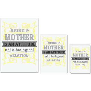                       UDNAG Untearable Waterproof Stickers 155GSM 'Mother | beaing mother' A4 x 1pc, A5 x 1pc & A6 x 2pc                                              