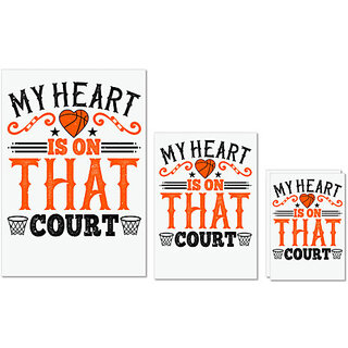 UDNAG Untearable Waterproof Stickers 155GSM 'Heart Basketball | My heart is on that court' A4 x 1pc, A5 x 1pc & A6 x 2pc UDNAG Untearable Waterproof Stickers 155GSM 'Heart Basketball | My heart is on that court' A4 x 1pc, A5 x 1pc & A6 x 2pc