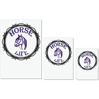 UDNAG Untearable Waterproof Stickers 155GSM '| Horse Life' A4 x 1pc, A5 x 1pc & A6 x 2pc UDNAG Untearable Waterproof Stickers 155GSM '| Horse Life' A4 x 1pc, A5 x 1pc & A6 x 2pc