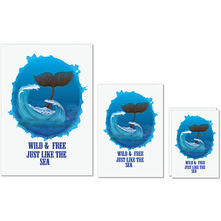UDNAG Untearable Waterproof Stickers 155GSM 'Sea shark | Wild and Free just like the Sea' A4 x 1pc, A5 x 1pc & A6 x 2pc UDNAG Untearable Waterproof Stickers 155GSM 'Sea shark | Wild and Free just like the Sea' A4 x 1pc, A5 x 1pc & A6 x 2pc