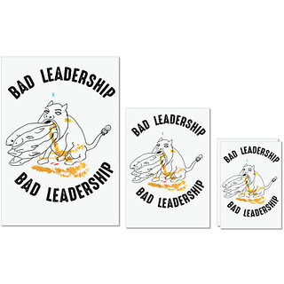                       UDNAG Untearable Waterproof Stickers 155GSM 'Leader | Bad Leadership' A4 x 1pc, A5 x 1pc & A6 x 2pc                                              