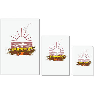 UDNAG Untearable Waterproof Stickers 155GSM 'Summer | Summer Sun' A4 x 1pc, A5 x 1pc & A6 x 2pc UDNAG Untearable Waterproof Stickers 155GSM 'Summer | Summer Sun' A4 x 1pc, A5 x 1pc & A6 x 2pc