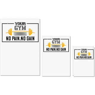 UDNAG Untearable Waterproof Stickers 155GSM 'Gym | your gym no pain no gain' A4 x 1pc, A5 x 1pc & A6 x 2pc UDNAG Untearable Waterproof Stickers 155GSM 'Gym | your gym no pain no gain' A4 x 1pc, A5 x 1pc & A6 x 2pc