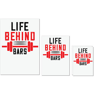 UDNAG Untearable Waterproof Stickers 155GSM 'Gym | life behind bars' A4 x 1pc, A5 x 1pc & A6 x 2pc UDNAG Untearable Waterproof Stickers 155GSM 'Gym | life behind bars' A4 x 1pc, A5 x 1pc & A6 x 2pc