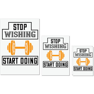 UDNAG Untearable Waterproof Stickers 155GSM 'Gym | stop weshing start doing' A4 x 1pc, A5 x 1pc & A6 x 2pc UDNAG Untearable Waterproof Stickers 155GSM 'Gym | stop weshing start doing' A4 x 1pc, A5 x 1pc & A6 x 2pc
