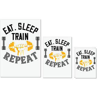 UDNAG Untearable Waterproof Stickers 155GSM 'Gym | eat sleep train rapid' A4 x 1pc, A5 x 1pc & A6 x 2pc UDNAG Untearable Waterproof Stickers 155GSM 'Gym | eat sleep train rapid' A4 x 1pc, A5 x 1pc & A6 x 2pc