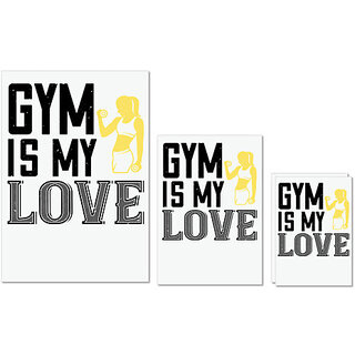 UDNAG Untearable Waterproof Stickers 155GSM 'Gym | gym is my love' A4 x 1pc, A5 x 1pc & A6 x 2pc UDNAG Untearable Waterproof Stickers 155GSM 'Gym | gym is my love' A4 x 1pc, A5 x 1pc & A6 x 2pc