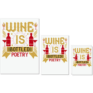UDNAG Untearable Waterproof Stickers 155GSM 'Wine | Wine is bottled poetry' A4 x 1pc, A5 x 1pc & A6 x 2pc UDNAG Untearable Waterproof Stickers 155GSM 'Wine | Wine is bottled poetry' A4 x 1pc, A5 x 1pc & A6 x 2pc