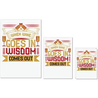 UDNAG Untearable Waterproof Stickers 155GSM 'Wine | When wine goes in wisdom comes out' A4 x 1pc, A5 x 1pc & A6 x 2pc UDNAG Untearable Waterproof Stickers 155GSM 'Wine | When wine goes in wisdom comes out' A4 x 1pc, A5 x 1pc & A6 x 2pc
