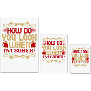 UDNAG Untearable Waterproof Stickers 155GSM 'Beer | How do you look when I'm sober' A4 x 1pc, A5 x 1pc & A6 x 2pc UDNAG Untearable Waterproof Stickers 155GSM 'Beer | How do you look when I'm sober' A4 x 1pc, A5 x 1pc & A6 x 2pc