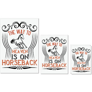 UDNAG Untearable Waterproof Stickers 155GSM 'Horse | the way to haeven is on horseback' A4 x 1pc, A5 x 1pc & A6 x 2pc UDNAG Untearable Waterproof Stickers 155GSM 'Horse | the way to haeven is on horseback' A4 x 1pc, A5 x 1pc & A6 x 2pc