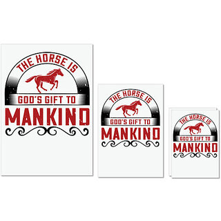 UDNAG Untearable Waterproof Stickers 155GSM 'Horse | The horse is 's gift to mankind' A4 x 1pc, A5 x 1pc & A6 x 2pc UDNAG Untearable Waterproof Stickers 155GSM 'Horse | The horse is 's gift to mankind' A4 x 1pc, A5 x 1pc & A6 x 2pc