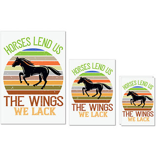 UDNAG Untearable Waterproof Stickers 155GSM 'Horse | Horses lend us the wings we lack' A4 x 1pc, A5 x 1pc & A6 x 2pc UDNAG Untearable Waterproof Stickers 155GSM 'Horse | Horses lend us the wings we lack' A4 x 1pc, A5 x 1pc & A6 x 2pc