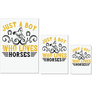 UDNAG Untearable Waterproof Stickers 155GSM 'Horse | just a boy who loves horses' A4 x 1pc, A5 x 1pc & A6 x 2pc UDNAG Untearable Waterproof Stickers 155GSM 'Horse | just a boy who loves horses' A4 x 1pc, A5 x 1pc & A6 x 2pc