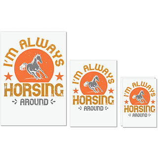 UDNAG Untearable Waterproof Stickers 155GSM 'Horse | im always horsing around' A4 x 1pc, A5 x 1pc & A6 x 2pc UDNAG Untearable Waterproof Stickers 155GSM 'Horse | im always horsing around' A4 x 1pc, A5 x 1pc & A6 x 2pc