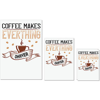 UDNAG Untearable Waterproof Stickers 155GSM 'Coffee | coffe makes everythink okeyer' A4 x 1pc, A5 x 1pc & A6 x 2pc UDNAG Untearable Waterproof Stickers 155GSM 'Coffee | coffe makes everythink okeyer' A4 x 1pc, A5 x 1pc & A6 x 2pc