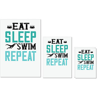 UDNAG Untearable Waterproof Stickers 155GSM 'Swimming | Eat Sleep Swim Repeat' A4 x 1pc, A5 x 1pc & A6 x 2pc UDNAG Untearable Waterproof Stickers 155GSM 'Swimming | Eat Sleep Swim Repeat' A4 x 1pc, A5 x 1pc & A6 x 2pc