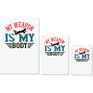 UDNAG Untearable Waterproof Stickers 155GSM 'Swimming | My weapon is my body' A4 x 1pc, A5 x 1pc & A6 x 2pc UDNAG Untearable Waterproof Stickers 155GSM 'Swimming | My weapon is my body' A4 x 1pc, A5 x 1pc & A6 x 2pc