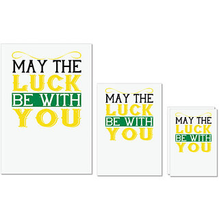 UDNAG Untearable Waterproof Stickers 155GSM 'Luck | may the luck be with you' A4 x 1pc, A5 x 1pc & A6 x 2pc UDNAG Untearable Waterproof Stickers 155GSM 'Luck | may the luck be with you' A4 x 1pc, A5 x 1pc & A6 x 2pc