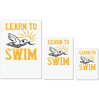 UDNAG Untearable Waterproof Stickers 155GSM 'Swimming | learn to swim' A4 x 1pc, A5 x 1pc & A6 x 2pc UDNAG Untearable Waterproof Stickers 155GSM 'Swimming | learn to swim' A4 x 1pc, A5 x 1pc & A6 x 2pc