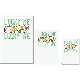 UDNAG Untearable Waterproof Stickers 155GSM 'Luck | lucky me lucky you lucky me' A4 x 1pc, A5 x 1pc & A6 x 2pc UDNAG Untearable Waterproof Stickers 155GSM 'Luck | lucky me lucky you lucky me' A4 x 1pc, A5 x 1pc & A6 x 2pc