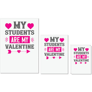 UDNAG Untearable Waterproof Stickers 155GSM 'Students | my student are my valentine' A4 x 1pc, A5 x 1pc & A6 x 2pc UDNAG Untearable Waterproof Stickers 155GSM 'Students | my student are my valentine' A4 x 1pc, A5 x 1pc & A6 x 2pc