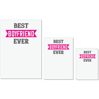 UDNAG Untearable Waterproof Stickers 155GSM 'Boyfriend | best boyfriend ever' A4 x 1pc, A5 x 1pc & A6 x 2pc UDNAG Untearable Waterproof Stickers 155GSM 'Boyfriend | best boyfriend ever' A4 x 1pc, A5 x 1pc & A6 x 2pc