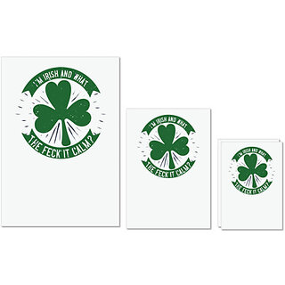 UDNAG Untearable Waterproof Stickers 155GSM 'Irish | im irish and what the feck it calm' A4 x 1pc, A5 x 1pc & A6 x 2pc UDNAG Untearable Waterproof Stickers 155GSM 'Irish | im irish and what the feck it calm' A4 x 1pc, A5 x 1pc & A6 x 2pc